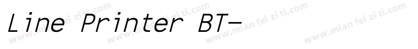 Line Printer BT字体转换
